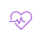 Icône d’un cœur avec tracé électrocardiogramme – Cardiologie