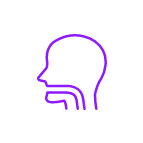 Icône d’un profil de tête et gorge – ORL et pneumologie